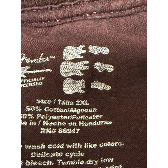 Fender Guitar T-Shirt Legends Never Die Logo Dark Red‎ Size XXL - Picture 9 of 9